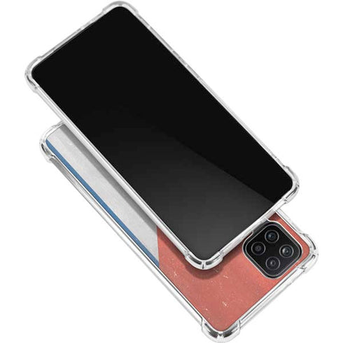 Cuban Flag Distressed Galaxy A12 Clear Case