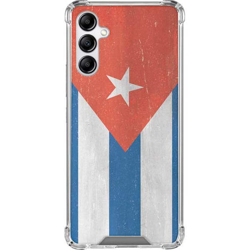 Cuban Flag Distressed Galaxy A14 5G Clear Case