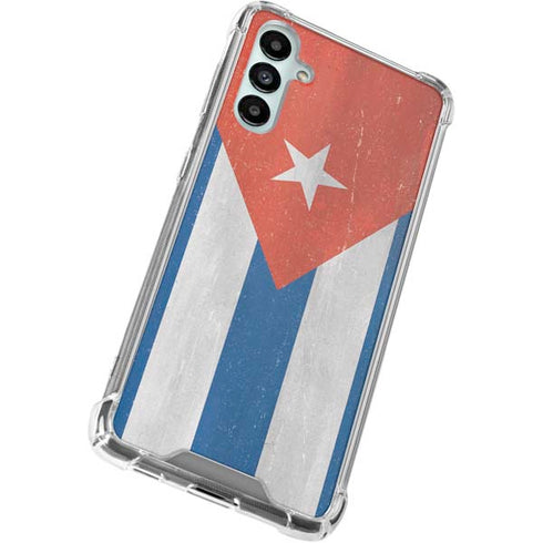 Cuban Flag Distressed Galaxy A15 5G Clear Case