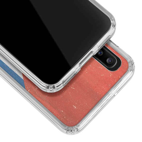 Cuban Flag Distressed Galaxy A30 Clear Case