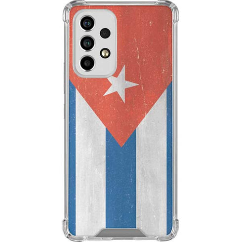 Cuban Flag Distressed Galaxy A33 5G Clear Case