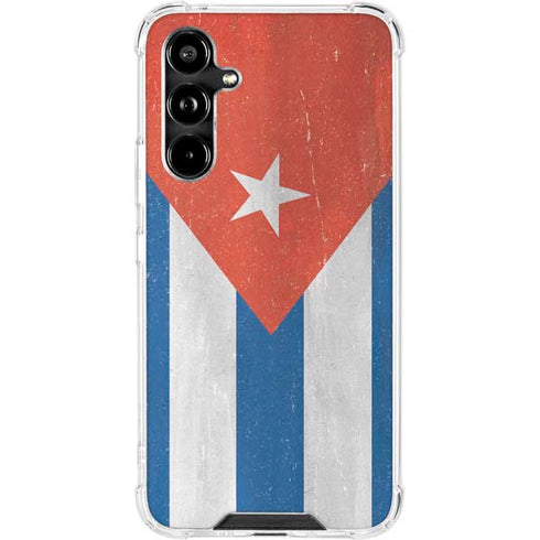 Cuban Flag Distressed Galaxy A54 5G Clear Case