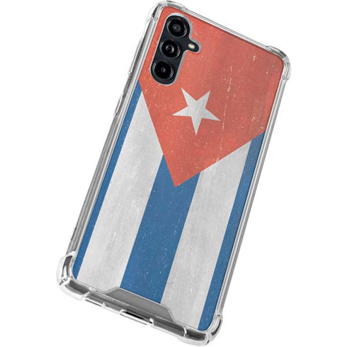 Cuban Flag Distressed Galaxy A54 5G Clear Case