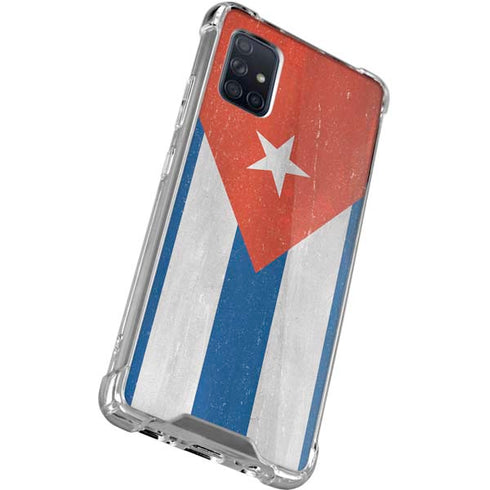 Cuban Flag Distressed Galaxy A71 5G Clear Case
