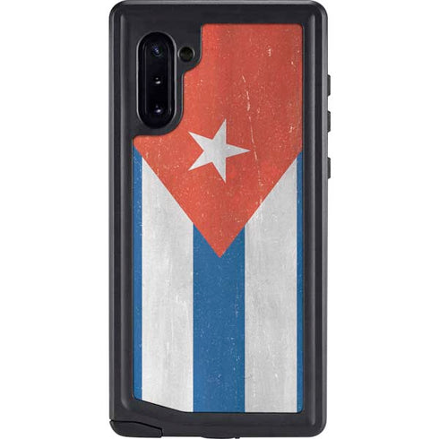 Cuban Flag Distressed Galaxy Note 10 Waterproof Case