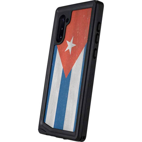 Cuban Flag Distressed Galaxy Note 10 Waterproof Case
