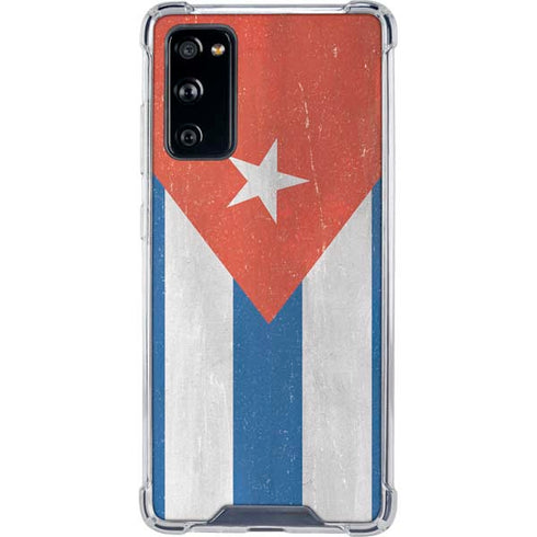 Cuban Flag Distressed Galaxy S20 FE Clear Case