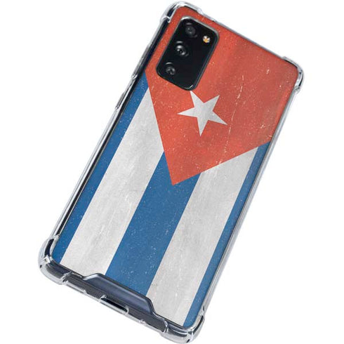 Cuban Flag Distressed Galaxy S20 FE Clear Case