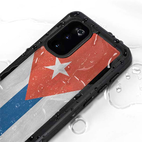Cuban Flag Distressed Galaxy S20 Waterproof Case