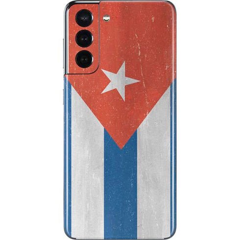 Cuban Flag Distressed Galaxy S21 5G Skin
