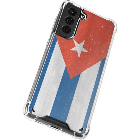 Cuban Flag Distressed Galaxy S21 Plus 5G Clear Case