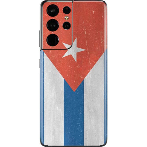 Cuban Flag Distressed Galaxy S21 Ultra 5G Skin