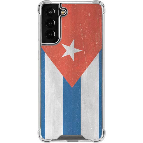 Cuban Flag Distressed Galaxy S22 Plus Clear Case