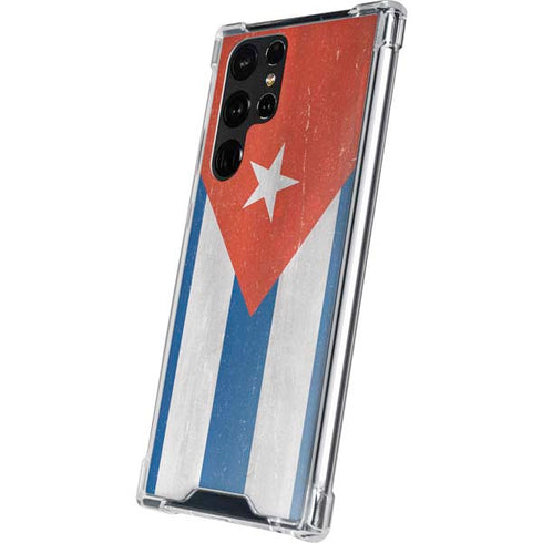 Cuban Flag Distressed Galaxy S22 Ultra Clear Case
