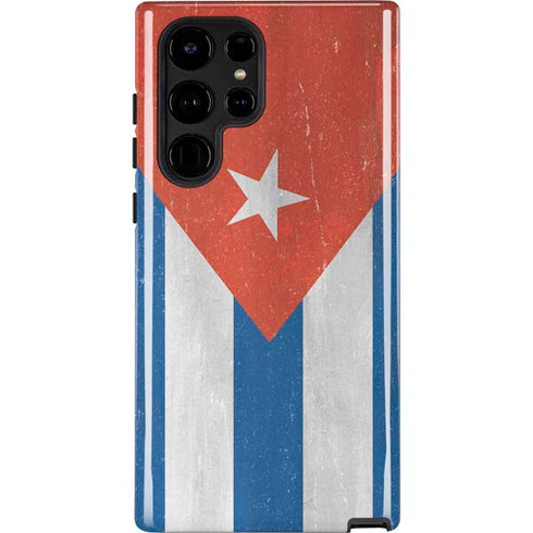 Cuban Flag Distressed Galaxy S22 Ultra Pro Case