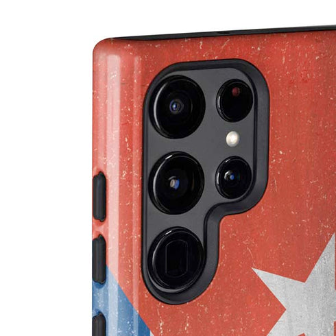 Cuban Flag Distressed Galaxy S22 Ultra Pro Case