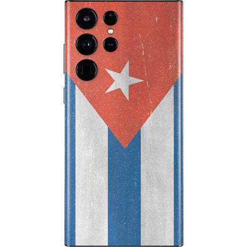 Cuban Flag Distressed Galaxy S22 Ultra Skin