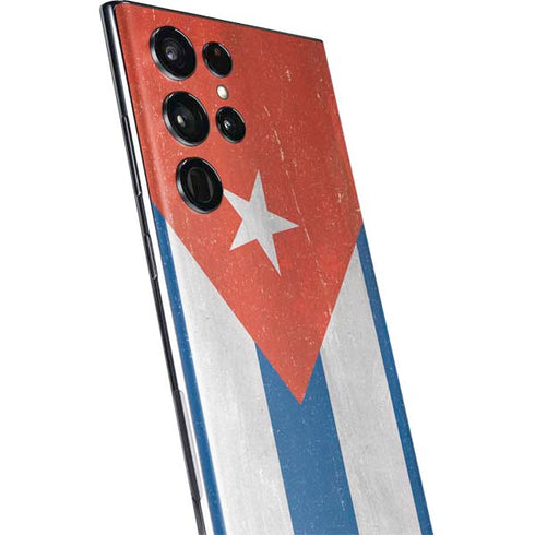 Cuban Flag Distressed Galaxy S22 Ultra Skin