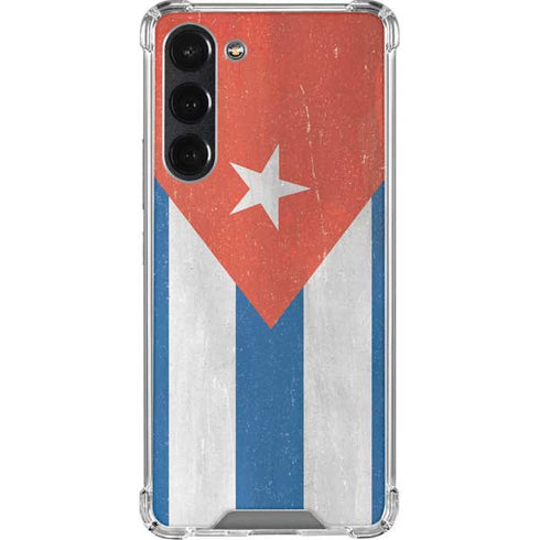 Cuban Flag Distressed Galaxy S23 Plus Clear Case