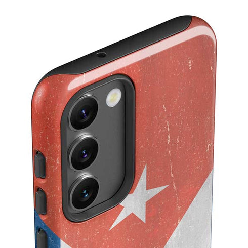 Cuban Flag Distressed Galaxy S23 Pro Case