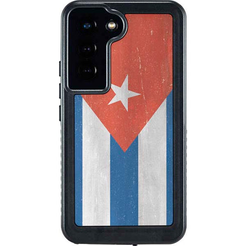 Cuban Flag Distressed Galaxy S23 Waterproof Case