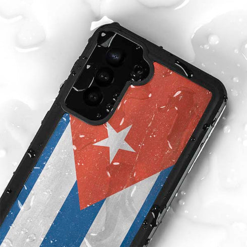 Cuban Flag Distressed Galaxy S23 Waterproof Case