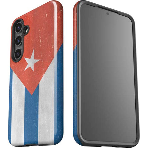 Cuban Flag Distressed Galaxy S24 Impact Case
