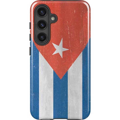 Cuban Flag Distressed Galaxy S24 Plus Impact Case