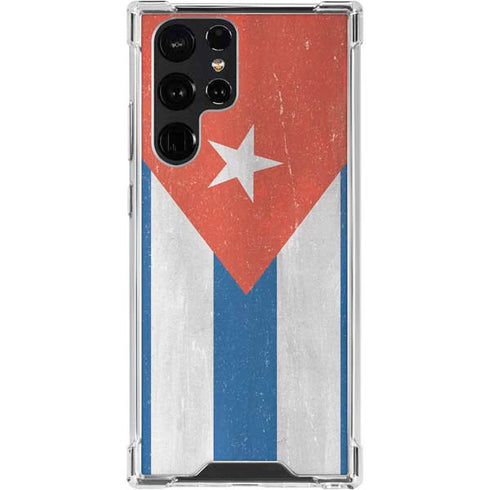 Cuban Flag Distressed Galaxy S24 Ultra Clear Case