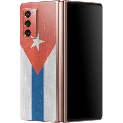 Cuban Flag Distressed Galaxy Z Fold2 5G Skin