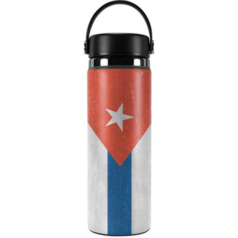 Cuban Flag Distressed Hydro Flask 20oz Wide Mouth Skin