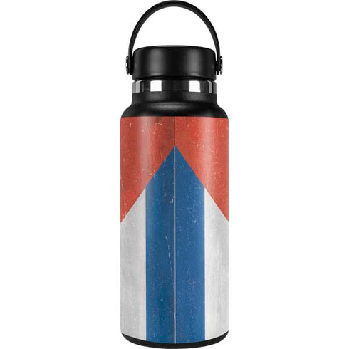 Cuban Flag Distressed Hydro Flask 32oz Wide Mouth Skin