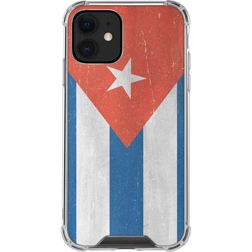 Cuban Flag Distressed iPhone 12 Clear Case