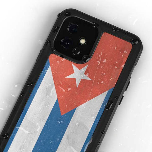 Cuban Flag Distressed iPhone 12 Mini Waterproof Case