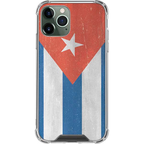 Cuban Flag Distressed iPhone 12 Pro Clear Case