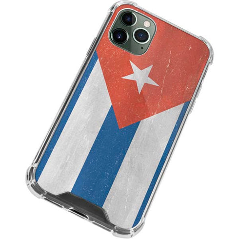 Cuban Flag Distressed iPhone 12 Pro Max Clear Case
