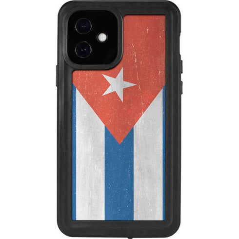 Cuban Flag Distressed iPhone 12 Waterproof Case