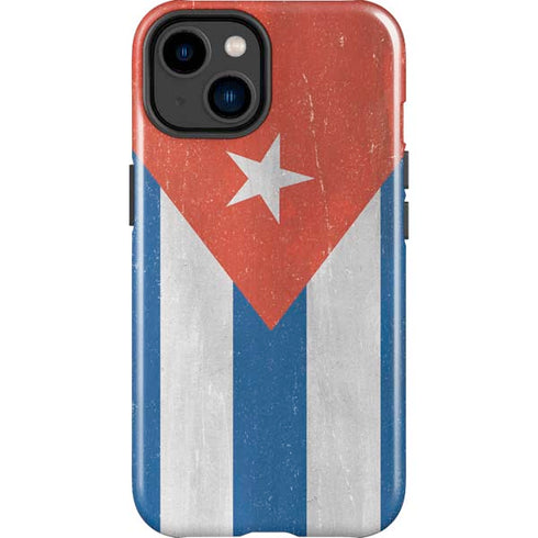 Cuban Flag Distressed iPhone 14 Plus Impact Case