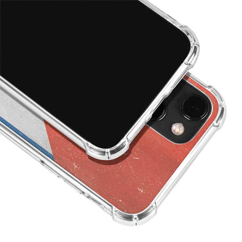 Cuban Flag Distressed iPhone 15 Plus Clear Case