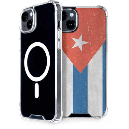 Cuban Flag Distressed iPhone 15 Plus MagSafe Case