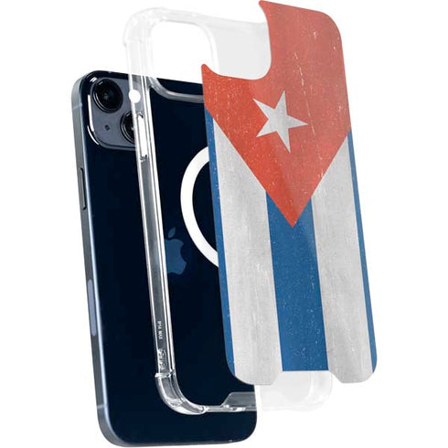 Cuban Flag Distressed iPhone 15 Plus MagSafe Case
