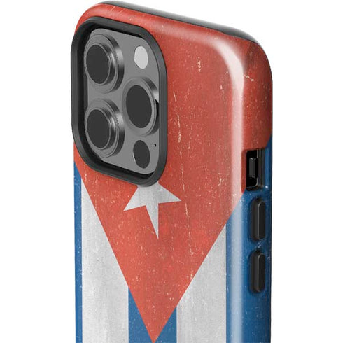 Cuban Flag Distressed iPhone 15 Pro Impact Case