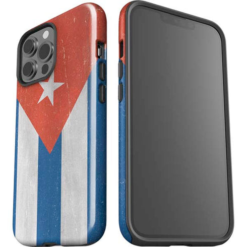 Cuban Flag Distressed iPhone 15 Pro Max Impact Case