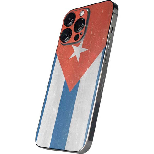 Cuban Flag Distressed iPhone 15 Pro Skin