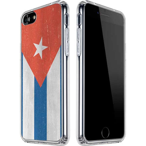 Cuban Flag Distressed iPhone SE (2nd & 3rd Gen) Clear Case