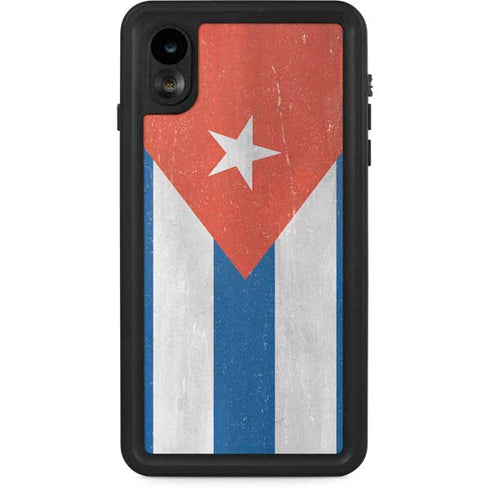 Cuban Flag Distressed iPhone XR Waterproof Case