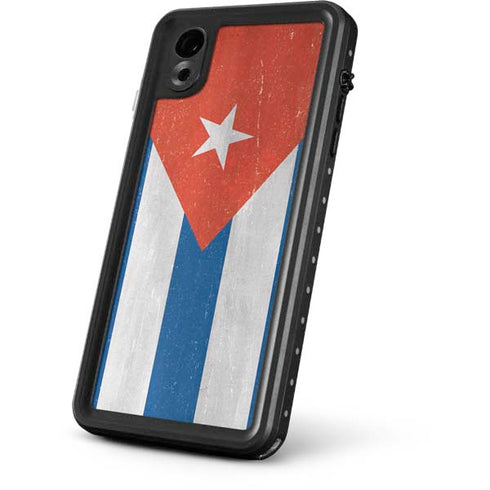 Cuban Flag Distressed iPhone XR Waterproof Case