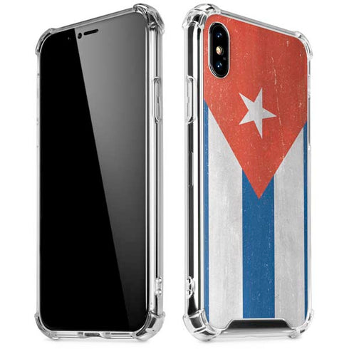 Cuban Flag Distressed iPhone XS Max Clear Case