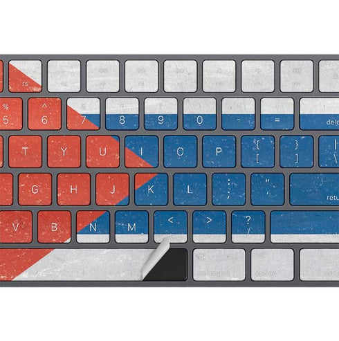 Cuban Flag Distressed Magic Keyboard with Numeric Keypad Skin