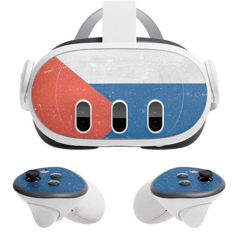 Cuban Flag Distressed Meta Quest 3 Skin